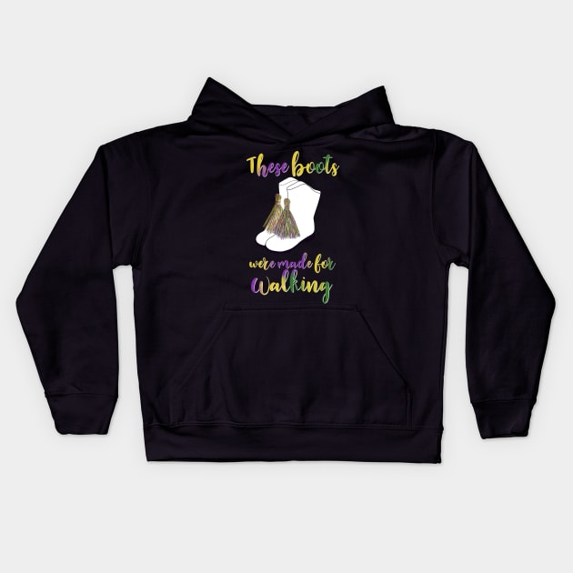 Marching Boots Kids Hoodie by AlliCatz